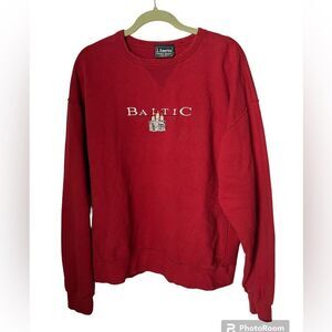 J. America Vintage Apparel Men’s Red Baltic Crewneck Sweatshirt size Large